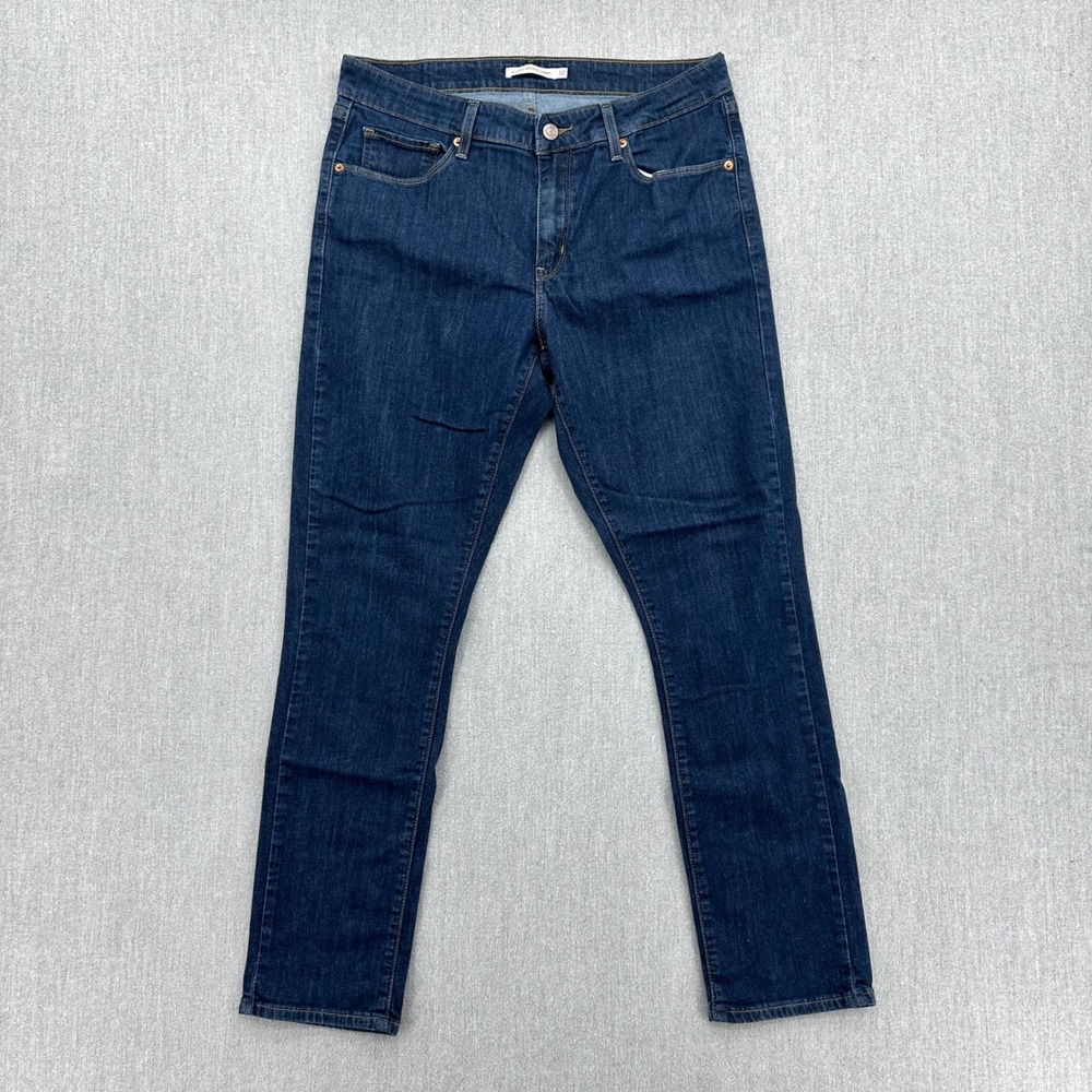 Levi's Jeans Women's 32 Dark Blue Classic Mid Rise Skinny Stretch Denim